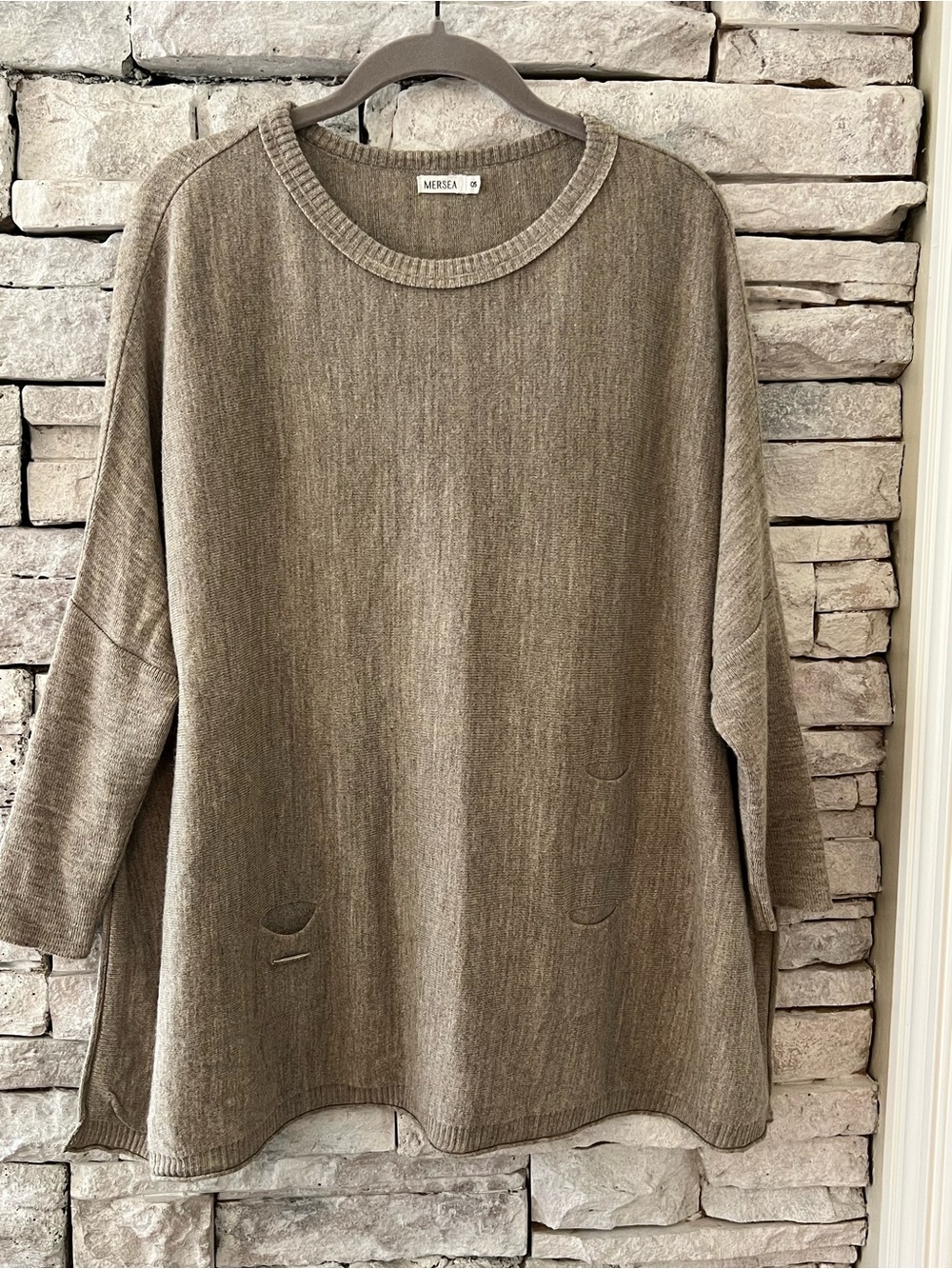 MerSea Catalina Traveler Oversized OS Knit Women's Sweater Coastal Chic